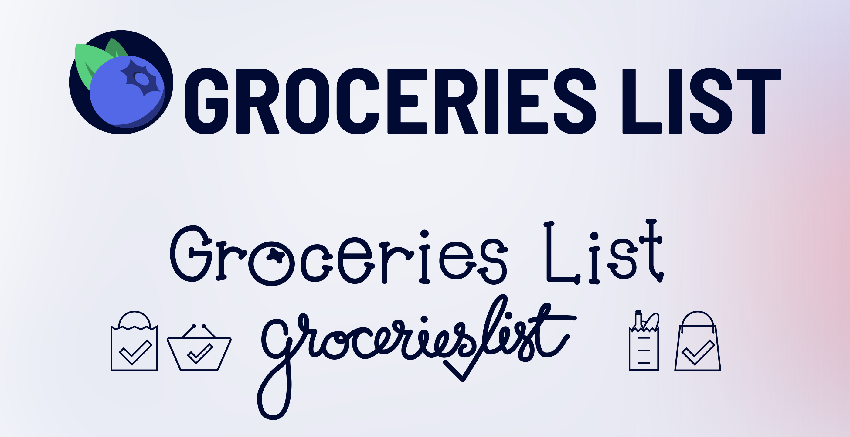 Groceries List App Logo Screenshot Preview